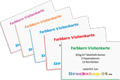 Farbkern-Visitenkarten in vielen Variationen preiswert gedruckt von www.Druckshop-24.de