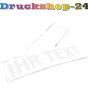 Plottfolie in Weiß (Oracal 751C-010) mit freier Wunsch-Kontur<br>montagefertig inkl. Übertragungstape für Schriften und Zeichen