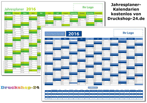 Jahreswandplaner von Druckshop-24.de