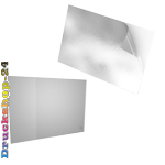 Aufkleber auf Silberfolie 4/0 farbig bedruckt in Frei-Form (eine Stanzform möglich)