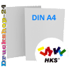 Briefpapier DIN A4, 5/5 farbig<br>(Vorderseite: farbig + 1 Sonderfarbe HKS / Rückseite: farbig + 1 Sonderfarbe HKS)