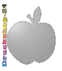 Displaykarton in Apfel-Form konturgefräst <br>einseitig 4/0-farbig bedruckt