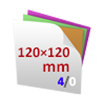 Durchschreibesätze Quadrat 12,0 cm x 12,0 cm, 4-fach, 4/0-farbig