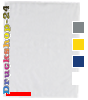 Duschtuch 70x140cm, mehrfarbig bestickt mit Ihrem Motiv, unten links