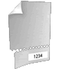 Eintrittskarte DIN A6 perforiert & 1 x nummeriert 4/4 farbig mit beidseitig partieller Glitzer-Lackierung