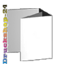 Faltblatt, gefalzt auf DIN A5, 8-seiter (Wickelfalz)<br>beidseitig bedruckt (4/4 farbig + 2 Sonderfarben HKS)
