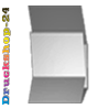 Faltblatt, gefalzt auf Quadrat 10,5 cm x 10,5 cm, horizontaler Sonderwickelfalz, 10-seitig