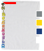 Handtuch 50x100cm, mehrfarbig bestickt mit Ihrem Motiv, oben links