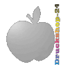 Hartschaumplatte in Apfel-Form konturgefräst <br>beidseitig 4/4-farbig bedruckt