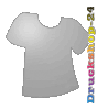 Hartschaumplatte in Shirt-Form konturgefräst <br>beidseitig 4/4-farbig bedruckt