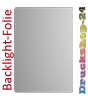 Hochwertige Backlightfolie, 4/0-farbig bedruckt, DIN A0
