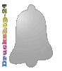 Hochwertige Schultafel-Magnetfolie in Glocke-Form <br>einseitig 4/0-farbig bedruckt