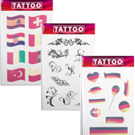 Hochwertige Tattoo-Bogen 10er-Pack