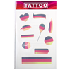Hochwertiger Tattoo-Bogen mit transparenter Schutzfolie Flaggen Deutschland