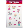 Hochwertiger Tattoo-Bogen mit transparenter Schutzfolie Prinzessinnen