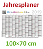 Jahresplaner (1000 x 700 mm), 4/0 einseitig farbig