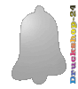 KAPA® plast Weichschaumplatte in Glocke-Form konturgefräst <br>beidseitig 4/4-farbig bedruckt