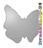 KAPA® plast Weichschaumplatte in Schmetterling-Form konturgefräst <br>beidseitig 4/4-farbig bedruckt