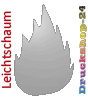 Leichtschaumplatte STADUR in Feuer-Form konturgefräst <br>einseitig 4/0-farbig bedruckt