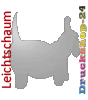 Leichtschaumplatte STADUR in Hund-Form konturgefräst <br>beidseitig 4/4-farbig bedruckt