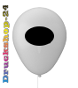 Luftballon PASTELL Ø 27 cm 1/0-farbig (schwarz) einseitig bedruckt