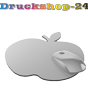Mousepad hochwertig bedruckt aus Kunststoff mit Kautschuk-Rücken in Apfel-Form konturgestanzt