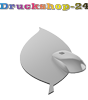 Mousepad hochwertig bedruckt aus Kunststoff mit Kautschuk-Rücken in Blatt-Form konturgestanzt