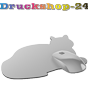 Mousepad hochwertig bedruckt aus Kunststoff mit Kautschuk-Rücken in Katze-Form konturgestanzt