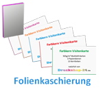 Multiloft-Visitenkarten hoch 55 x 85 mm beidseitig folienkaschiert glänzend, 4/4 farbig (beidseitiger Druck)