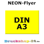 Neonflyer Gelb DIN A3 Quer (42,0 cm x 29,7 cm)