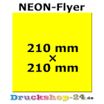 Neonflyer Gelb Quadrat 21,0 cm x 21,0 cm