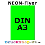Neonflyer Grün DIN A3 (29,7 cm x 42,0 cm)