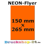 Neonflyer Orange 15,0 cm x 26,5 cm