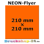 Neonflyer Orange Quadrat 21,0 cm x 21,0 cm