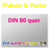 Plakat B0 quer (1400 x 1000 mm) einseitig 5/0-farbig bedruckt (CMYK 4-farbig + 1 Sonderfarbe HKS oder Pantone)