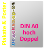 Plakat Doppel-A0 hoch (1135 x 1590 mm) einseitig 5/0-farbig bedruckt (CMYK 4-farbig + 1 Sonderfarbe HKS oder Pantone)