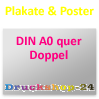 Plakat Doppel-A0 quer (1590 x 1135 mm) einseitig 5/0-farbig bedruckt (CMYK 4-farbig + 1 Sonderfarbe HKS oder Pantone)