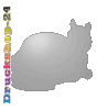 Polystyrolplatte in Katze-Form konturgefräst <br>einseitig 4/0-farbig bedruckt