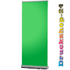 Roll-Up Bannerdisplay (PVC-frei) mit Motiv GREENSCREEN 85 cm x 200 cm, inklusive Druck und Versand