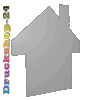 Saugnapfschild in Haus-Form konturgefräst <br>einseitig 4/0-farbig bedruckt