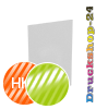 Visitenkarten hoch 5/0 farbig 50 x 90 mm mit beidseitig partieller UV-Lackierung <br>einseitig bedruckt (CMYK 4-farbig + 1 HKS-Sonderfarbe)
