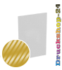 Visitenkarten hoch 5/0 farbig 50 x 90 mm mit einseitigem partiellem UV-Lack <br>einseitig bedruckt (CMYK 4-farbig + 1 Gold-Sonderfarbe)