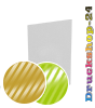 Visitenkarten hoch 5/0 farbig 55 x 85 mm mit beidseitig partieller UV-Lackierung <br>einseitig bedruckt (CMYK 4-farbig + 1 Gold-Sonderfarbe)