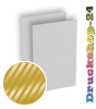 Visitenkarten hoch 5/5 farbig 50 x 90 mm mit einseitigem partiellem UV-Lack <br>beidseitig bedruckt (CMYK 4-farbig + 1 Gold-Sonderfarbe)