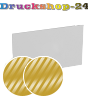 Visitenkarten quer 5/0 farbig 90 x 50 mm mit beidseitig partieller UV-Lackierung <br>einseitig bedruckt (CMYK 4-farbig + 1 Gold-Sonderfarbe)