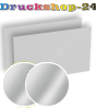 Visitenkarten quer 5/5 farbig 85 x 55 mm mit beidseitig vollflächiger UV-Lackierung <br>beidseitig bedruckt (CMYK 4-farbig + 1 Silber-Sonderfarbe)