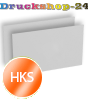 Visitenkarten quer 5/5 farbig 85 x 55 mm mit einseitigem vollflächigem UV-Lack <br>beidseitig bedruckt (CMYK 4-farbig + 1 HKS-Sonderfarbe)