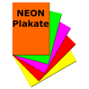 Neon-Plakate in vielen Formaten preiswert gedruckt von www.Druckshop-24.de