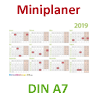 Miniplaner im Format DIN A7 besonders preiswert von www.Druckshop-24.de