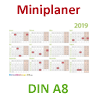 Miniplaner im Format DIN A8 besonders preiswert von www.Druckshop-24.de